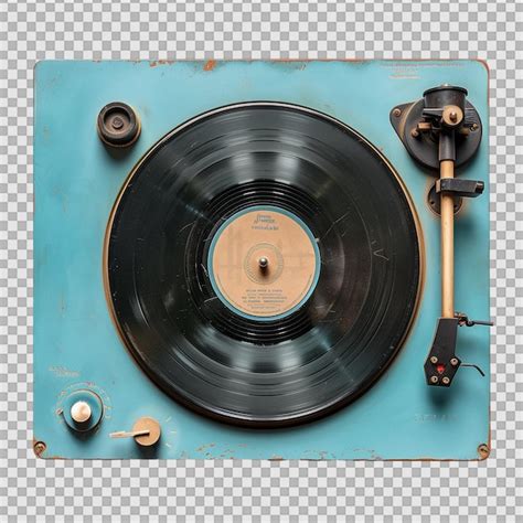 Reproductor De Discos Retro En Un Fondo Transparente Archivo Psd Premium