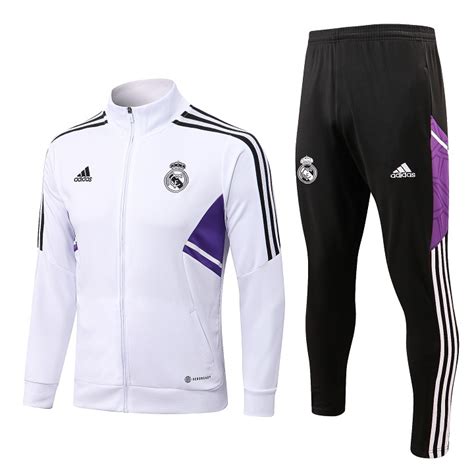 Conjunto Agasalho De Passeio Real Madrid Branca