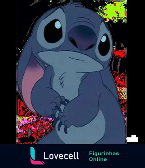 Figurinha Stitch expressão triste Lilo e Stitch para WhatsApp