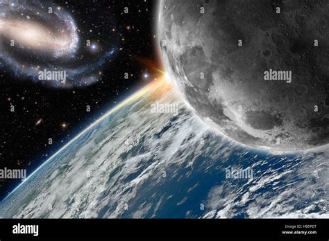 earth  moon stock photo alamy