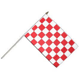 Stockflagge Karo Rot Weiß günstig kaufen best buy flags co uk