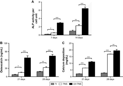 Alp Activity Osteocalcin Production And Calcium Deposition In Cells Download Scientific