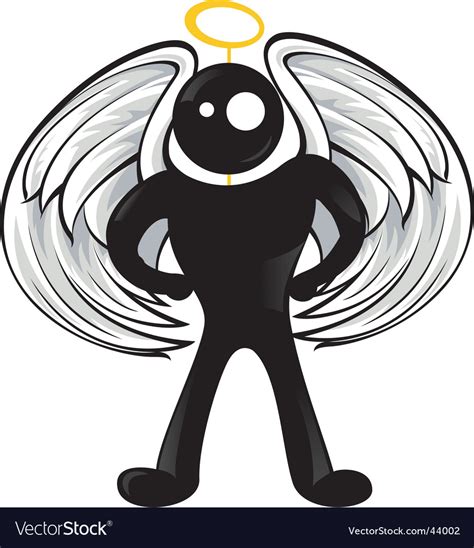 Black Angel Royalty Free Vector Image Vectorstock