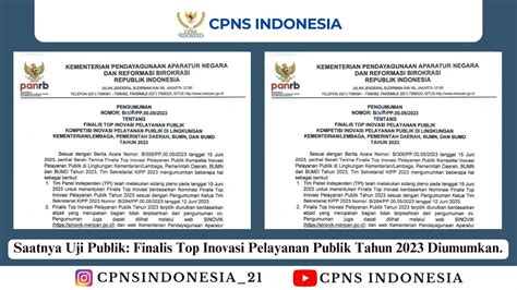 Saatnya Uji Publik Finalis Top Inovasi Pelayanan Publik Tahun