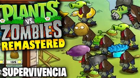 PLANTAS VS ZOMBIES REMASTERED VEGEZOMBIES SUPERVIVENCIA YouTube