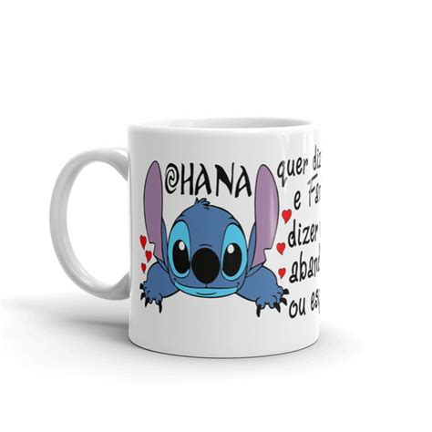 Caneca Personalizada Stitch Lilo Disney Ohana Familia Elo