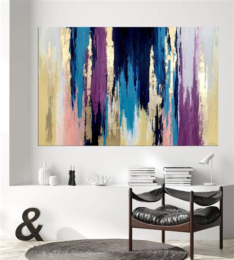 Modern Abstract Art Large Canvas Art Colorful Abstract - Etsy