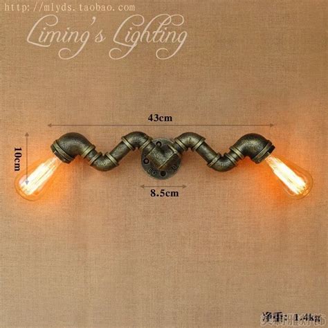 Amercian Estilo Loft Tubulação de Água Lâmpada de Parede Edison Sconce