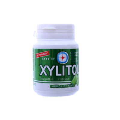 Lotte Xylitol Lime Mint Gum 58g X 6 Jars X 12 Boxes Vietnam FMCG