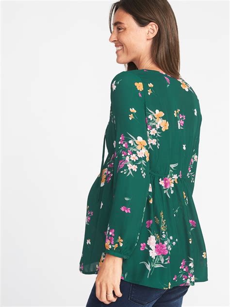 Maternity Floral Print Georgette Swing Blouse Old Navy