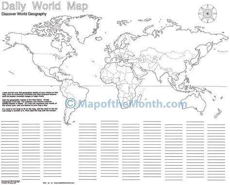 Daily World (Blank) Map - Maps for the Classroom