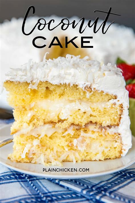 Coconut Cake With Sour Cream Frosting