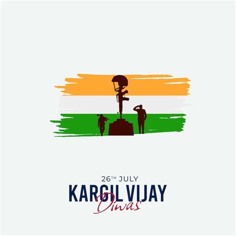 Premium Vector Th July Kargil Vijay Diwas Design Concept With