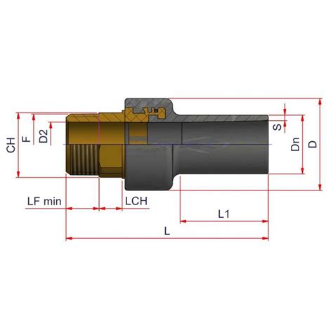 Raccordo Di Transizione Maschio Con Diametro Mm Nupi Erfm