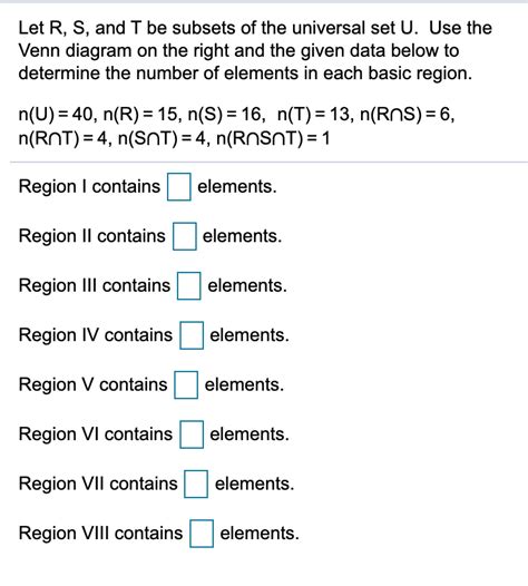 Solved Let R S And T Be Subsets Of The Universal Set U Chegg