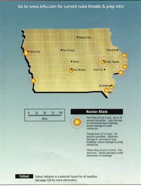 Nuclear War Fallout Shelter Survival Info For Iowa With Fema Target Maps