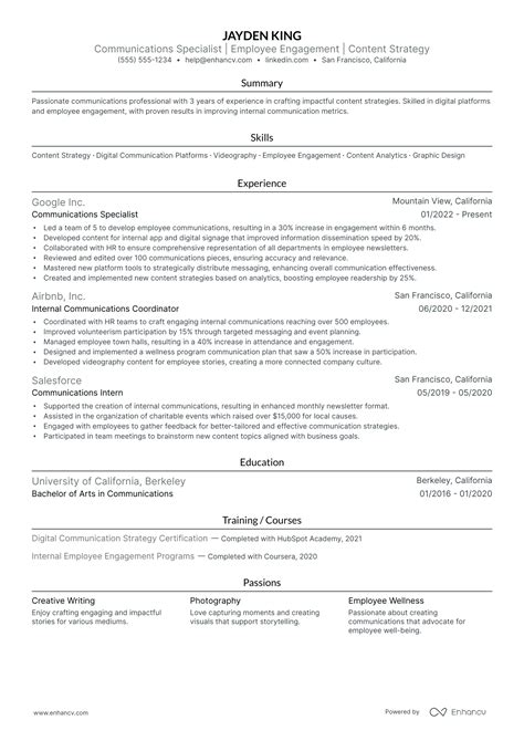 1 Successful Communications Manager Resume Example And Writing Tips for