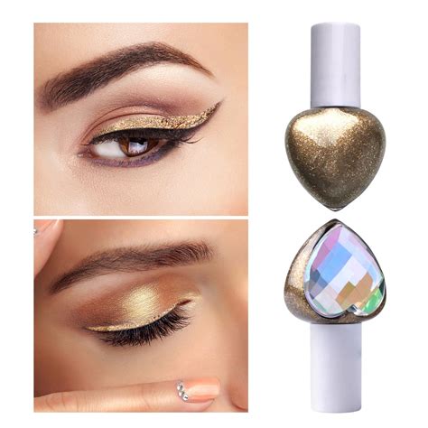 Makeup Under Eye Strips Heart Shaped Liquid Eyeshadow Metallic Shifting Sparkling Multichrome