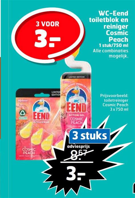 Wc Eend Toiletblok En Reiniger Cosmic Peach Stuk Ml Aanbieding