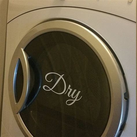 Wash Dry Decals Washer Dryer Decals Wash Dry Laundry Room Etsy