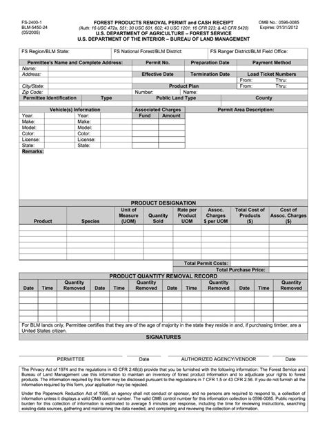 2005 Form USDA FS 2400 1 Fill Online Printable Fillable Blank