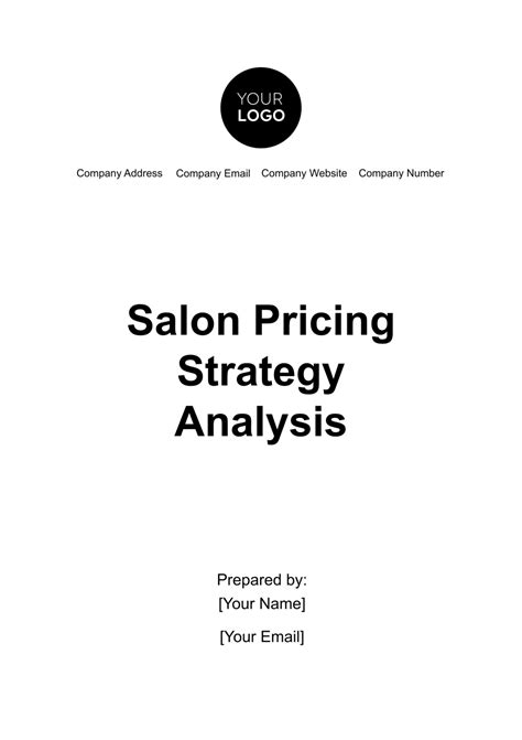 Salon Pricing Strategy Analysis Template Edit Online And Download Example