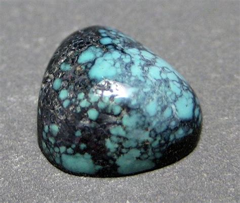 Black Widow Mine Natural Turquoise Cabochon From Nevada 1 35 Ct