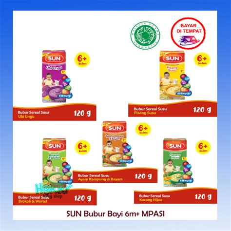 Sun Bubur Sereal Susu Bayi Bulan Bubur Instant Mpasi Gr Makanan