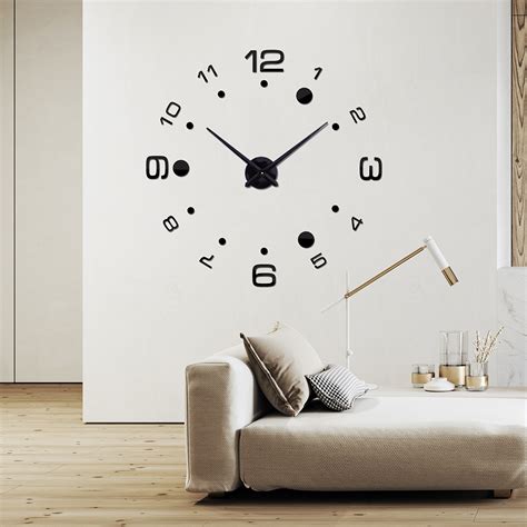 Jam Dinding Besar DIY Giant Wall Clock Quartz Creative Design Arcylic