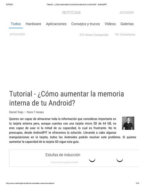 Pdf Tutorial C Mo Aumentar La Memoria Interna De Tu Android