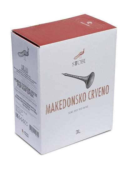 Купить Вино Stobi Makedonsko Crveno Стоби Македонское Красное 3000 мл в ...