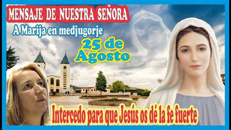 Mensaje de Nuestra Señora Reina de la paz en MEDJUGORJE dado a la