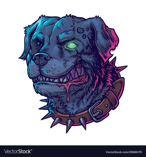 Evil mad dog Royalty Free Vector Image - VectorStock