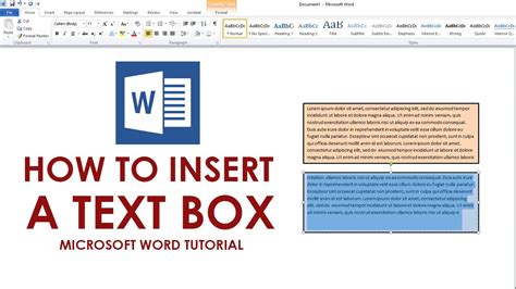 How To Add A Text Box In Microsoft Word