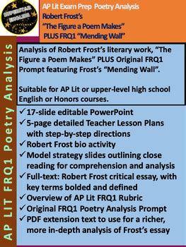 Ap Literature Poetry Analysis Frost Essay Original Frq Prompt W New