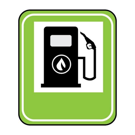 Gasolinera icono logo vector plantilla de diseño Vector Premium