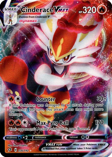 Cinderace Vmax 36 192 Rebel Clash Card Cavern Trading Cards Llc