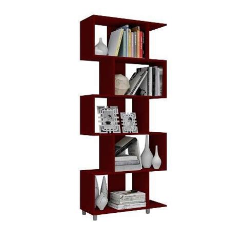 Estante Alta 5 Nichos Movelbento Vermelho Shelves Bookcase