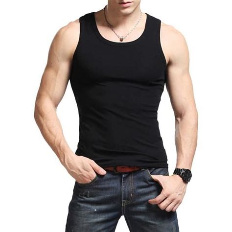 Lot 4 Débardeurs Pour Homme Noir Prix Tunisie Pricetn