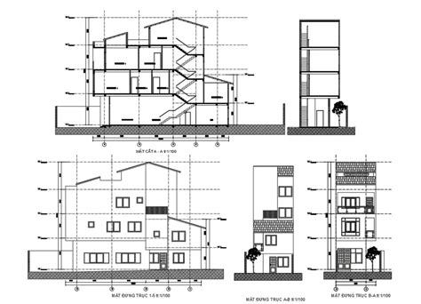 The Autocad Architectural Dwg Drawing File Having The Elevation And