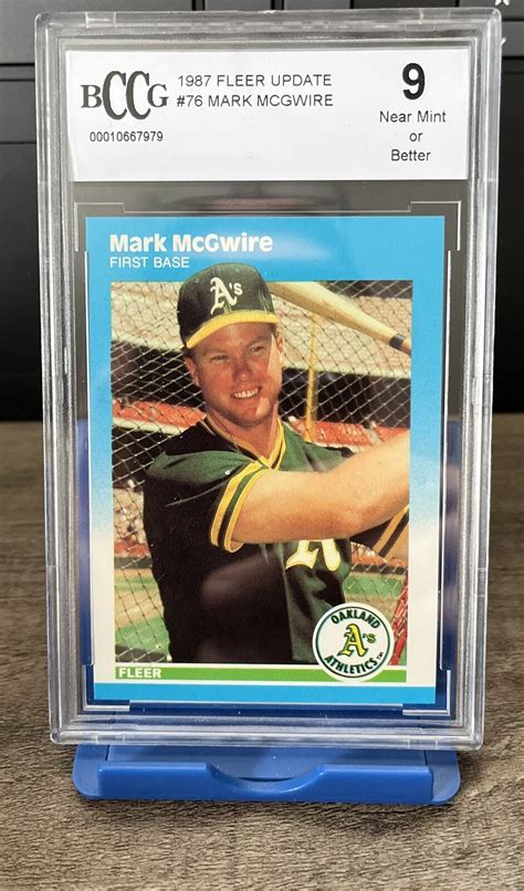 1987 Fleer Update U 76 Glossy Mark McGwire ROOKIE BCCG 9 Mint