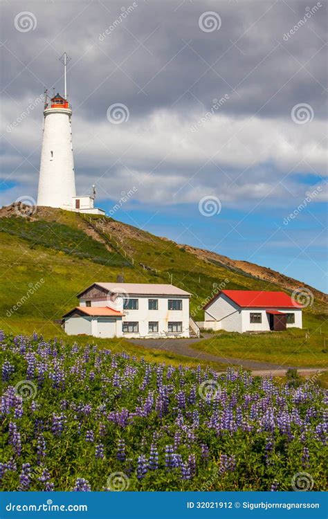 Reykjanes Lighthouse, Iceland Stock Photo - Image of rocks, iceland ...