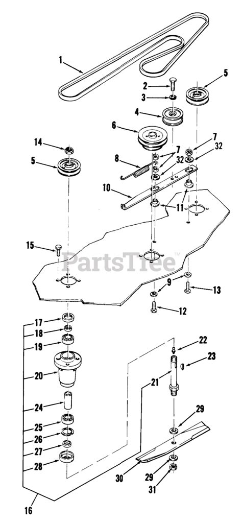 Toro 05 36MS01 Toro 36 Side Discharge Mower Deck 1981 SIDE