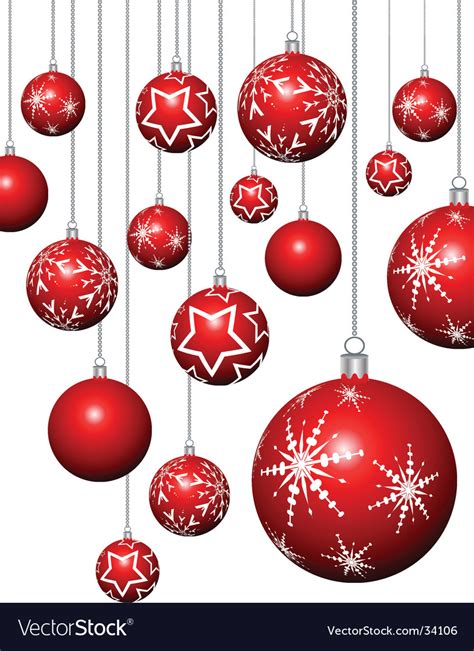 Christmas Baubles Royalty Free Vector Image Vectorstock