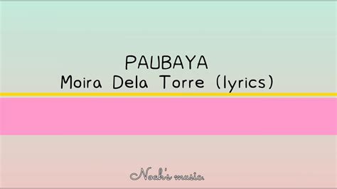 Paubaya Moira Dela Torre Lyrics Youtube