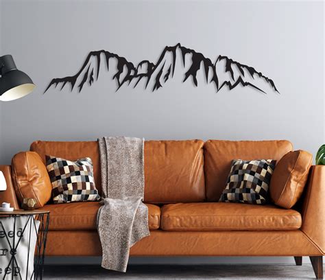 Metal Mountain Scene Wall Art - BrossHome