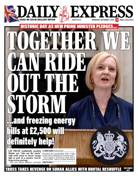 Daily Express Front Page 7th Of September 2022 Tomorrow S Papers Today