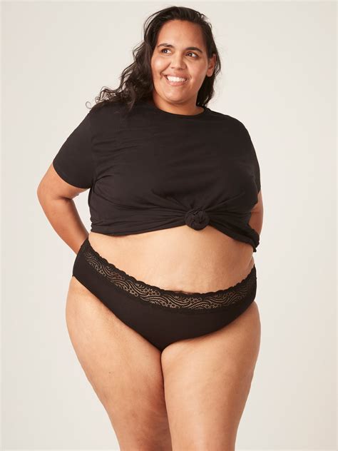 Modibodi Sensual Hi Waist Bikini Moderate Heavy Black 5XL 1 Stk Menstruasjon Og PMS