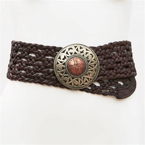 Western Wide Braid Belt Lb Four Winds West