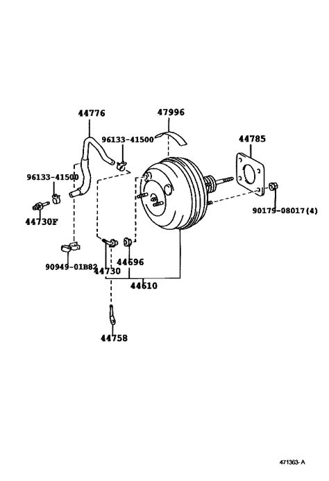 Brake Booster Vacuum Tube For Lexus Is Xe Generation